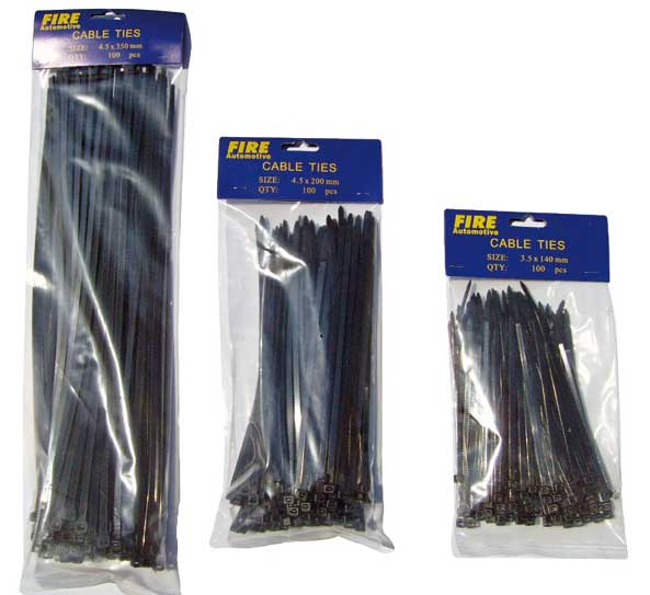 Fascette stringicavo nere in PVC - mm 4,5x140 - confezione 100 pezzi