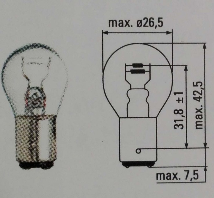 LAMP. P 21/5W 24V