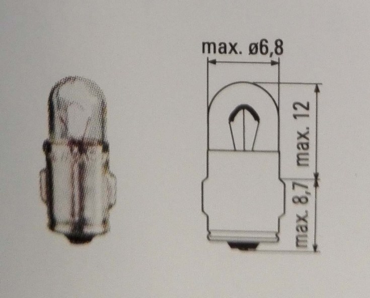 LAMP. 12V 2W BA7S